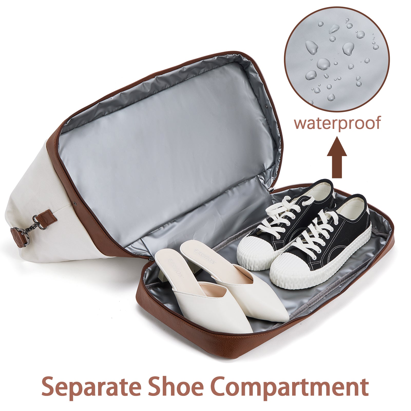 Zenobe Canvas Travel Duffel Bag Carry On - Ideal for Weekend