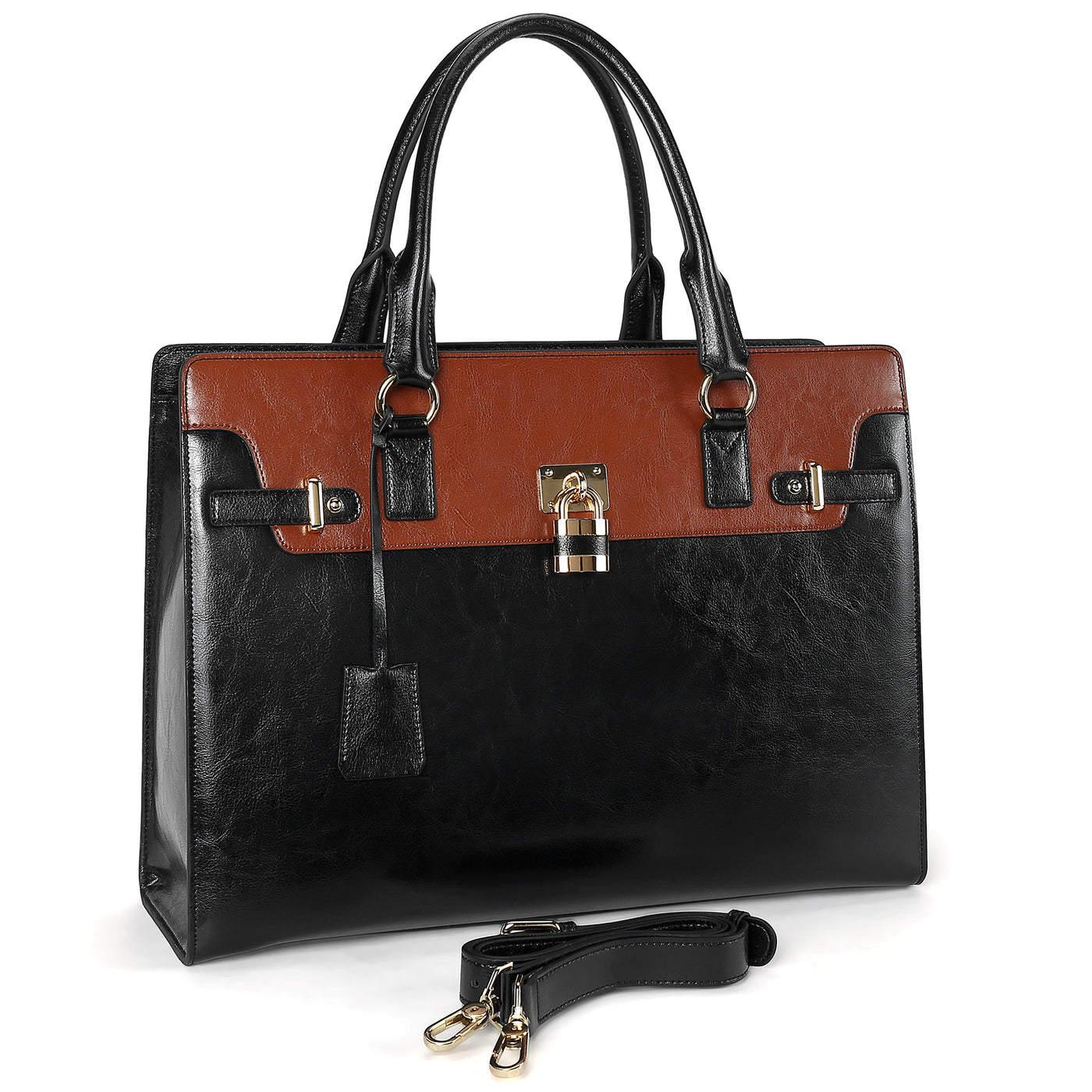 Machk Vintage Style Leather Briefcase — Fashion Everlasting - BOSTANTEN
