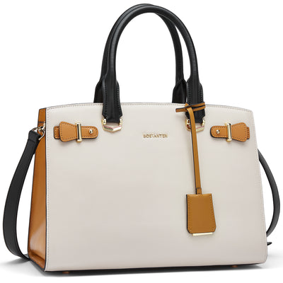 BOSTANTEN Women Leather Handbag Designer Satchel Purses Top Handle Shoulder Totes Crossbody Bag - BOSTANTEN