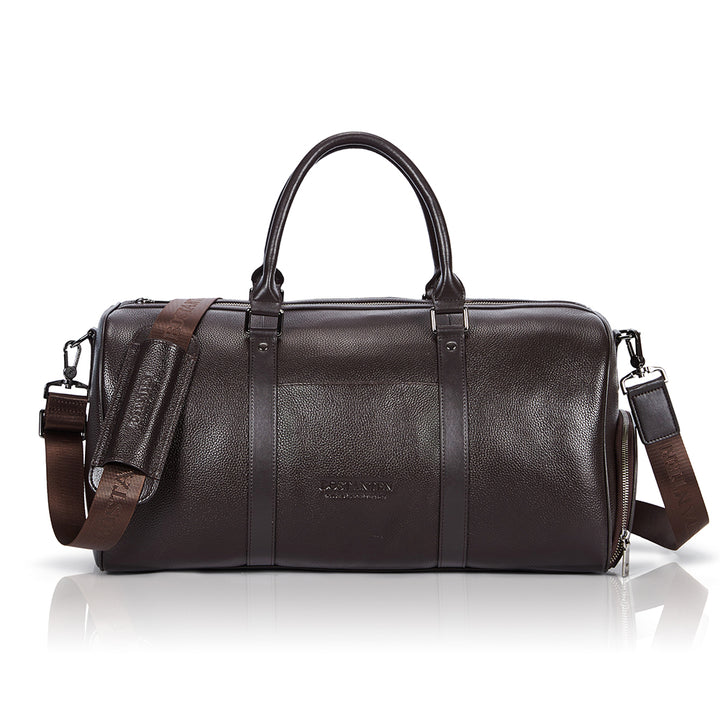 BOSTANTEN Genuine Leather Travel Weekender Overnight Duffel Bag Gym Sports Luggage Bags For Men - BOSTANTEN