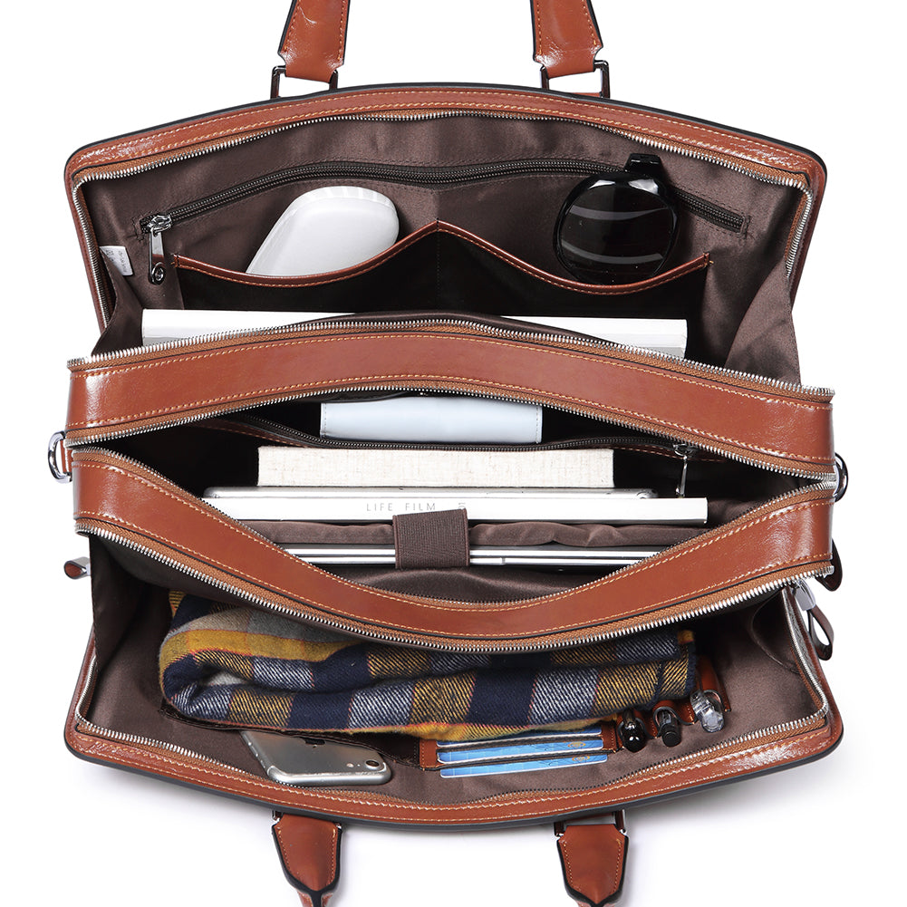 Carol  Designer Briefcase For Women — Italian Leather