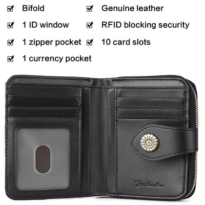 Rozenn  Full Grain Leather Money Clip Wallet —— Small Bifold - BOSTANTEN
