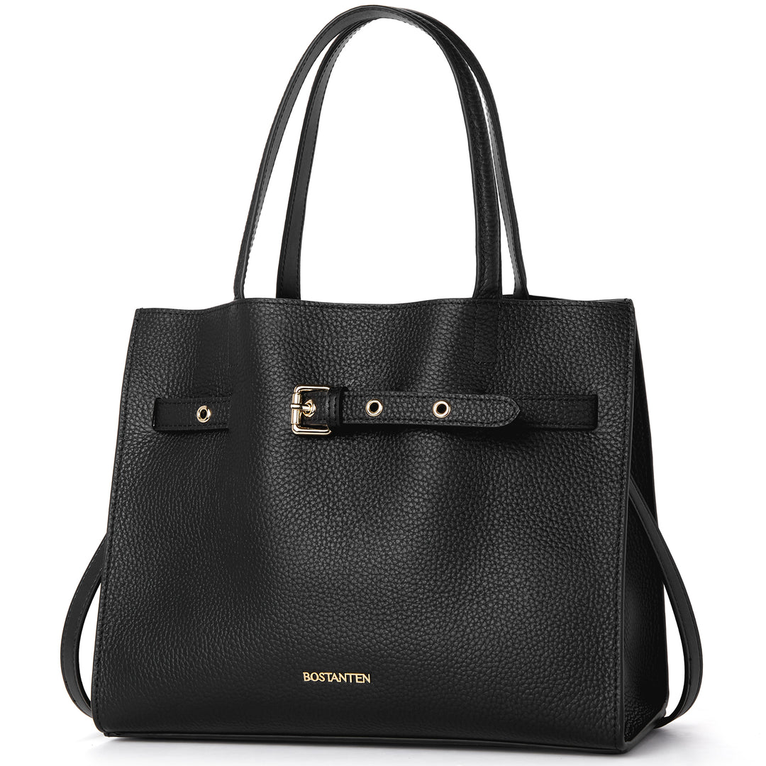 BOSTANTEN Women Handbags Purses Leather Tote Bags Designer Fashion Top Handle Crossbody Bags with Zipper Pouch - BOSTANTEN