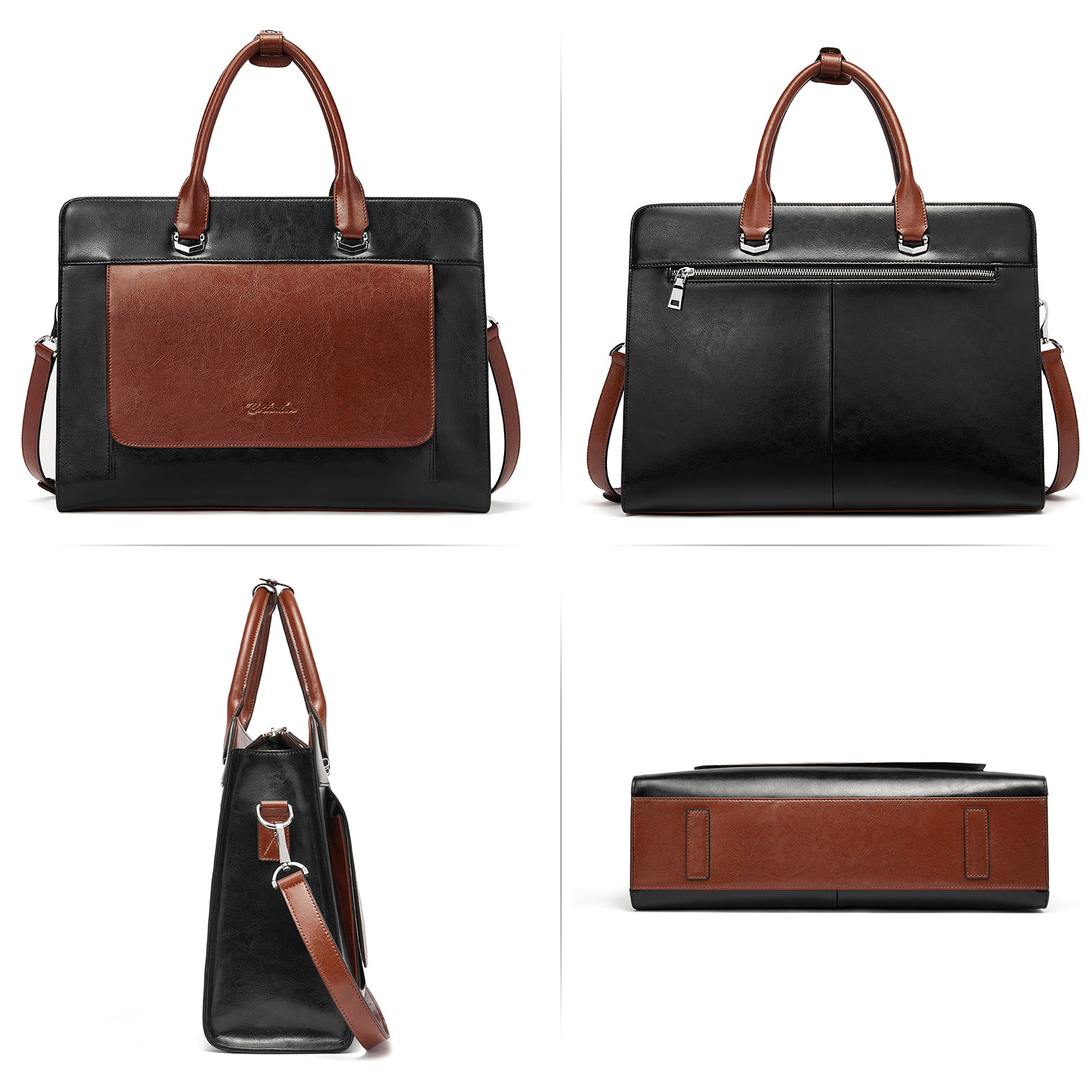 Mizuki Briefcase With Shoulder Strap — Bostanten – BOSTANTEN