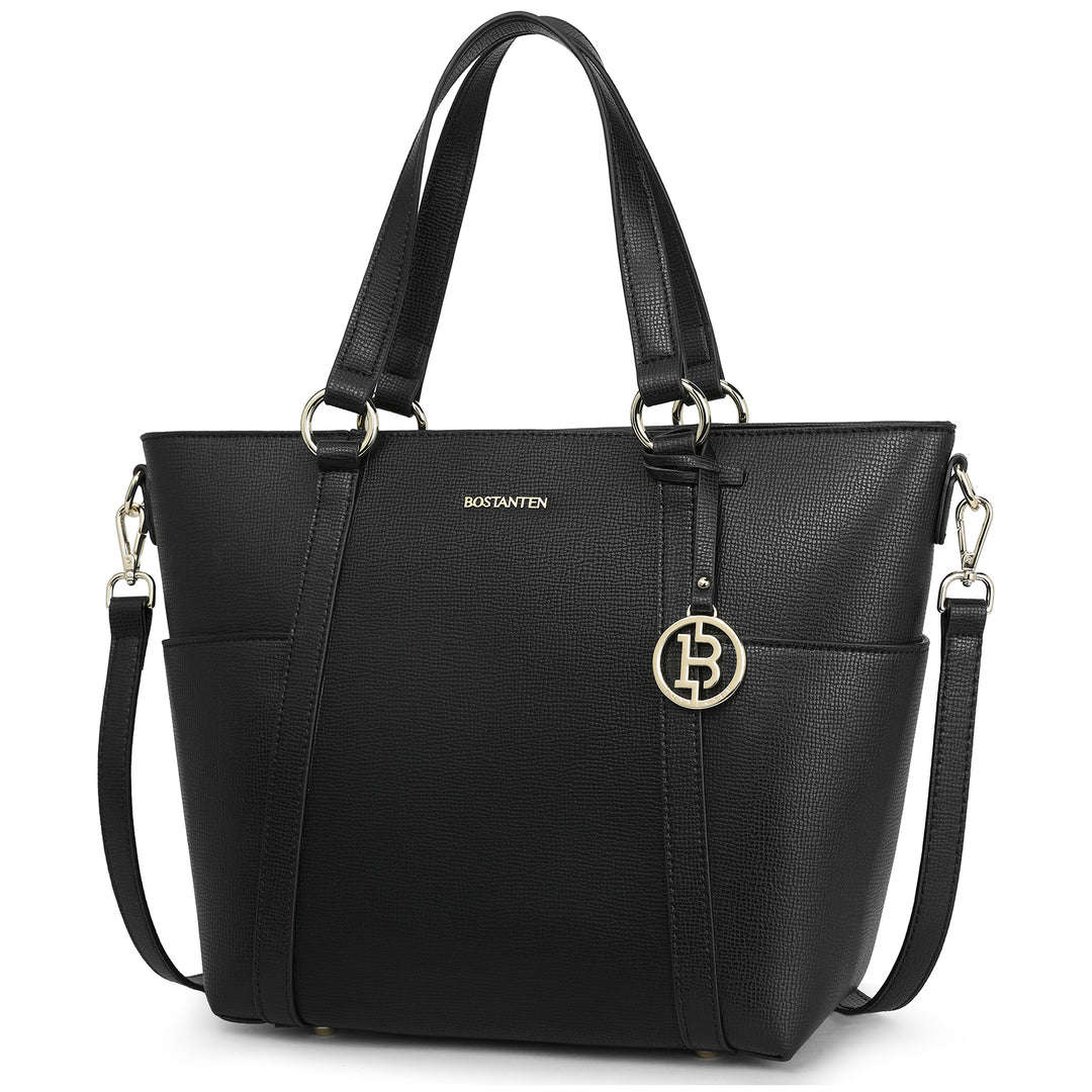 BOSTANTEN Women Leather Handbags Designer Purses Fashion Tote Shoulder Top Handle Bag for Work Daily - BOSTANTEN