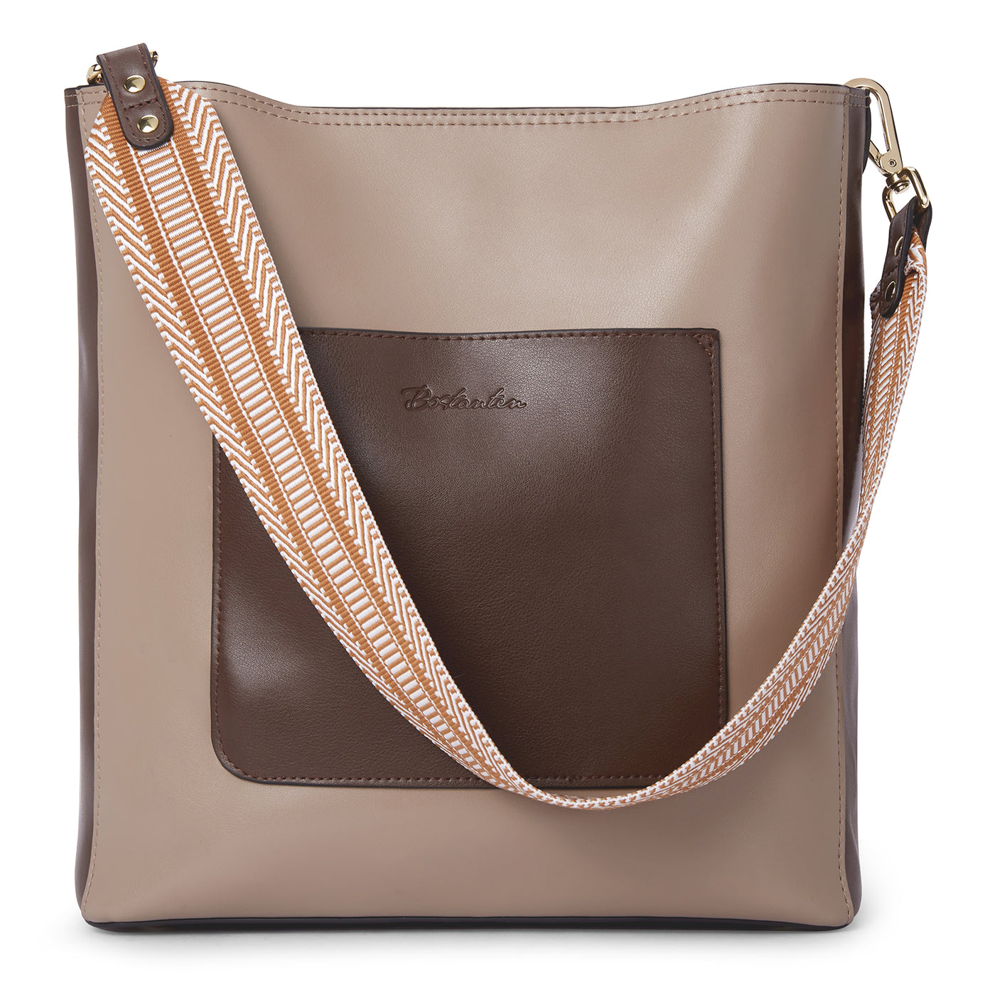 BOSTANTEN Genuine Leather Hobo Handbags Designer Shoulder Tote Purses Crossbody Large Bag for Women - BOSTANTEN