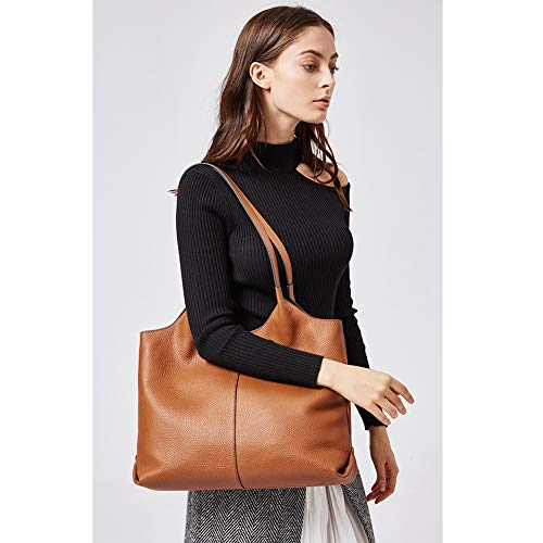 BOSTANTEN Women Handbags Designer Shoulder Tote Bag Soft Genuine Leather Top-handle Purse - BOSTANTEN