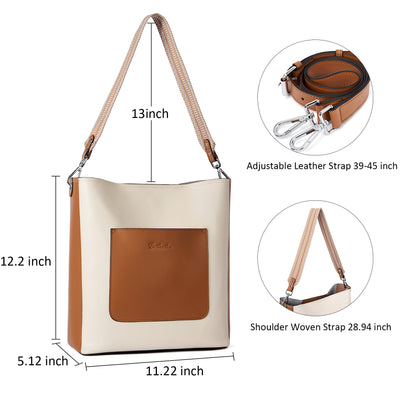 BOSTANTEN Handbags for Women Genuine Leather Designer Hobo Tote Purses Shoulder Crossbody Bucket Bags - BOSTANTEN