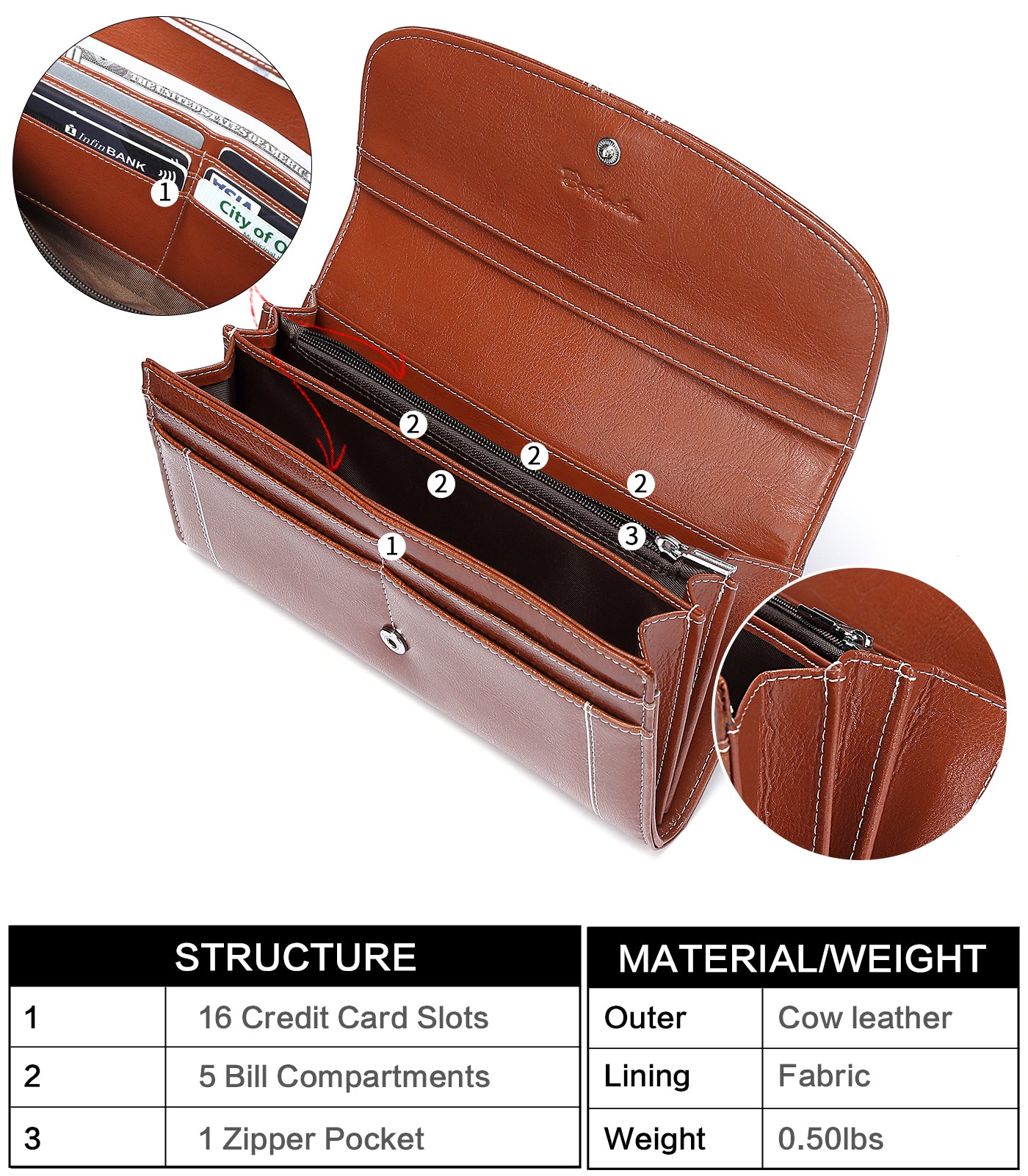 Lomy Designer Checkbook Wallet For Lawyers — Professional Elite - BOSTANTEN