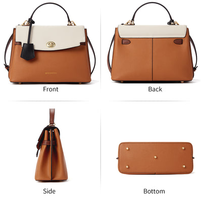 BOSTANTEN Top-handle Handbags for Women Designer Leather Crossbody Satchel Bags Shoulder Tote Purse - BOSTANTEN