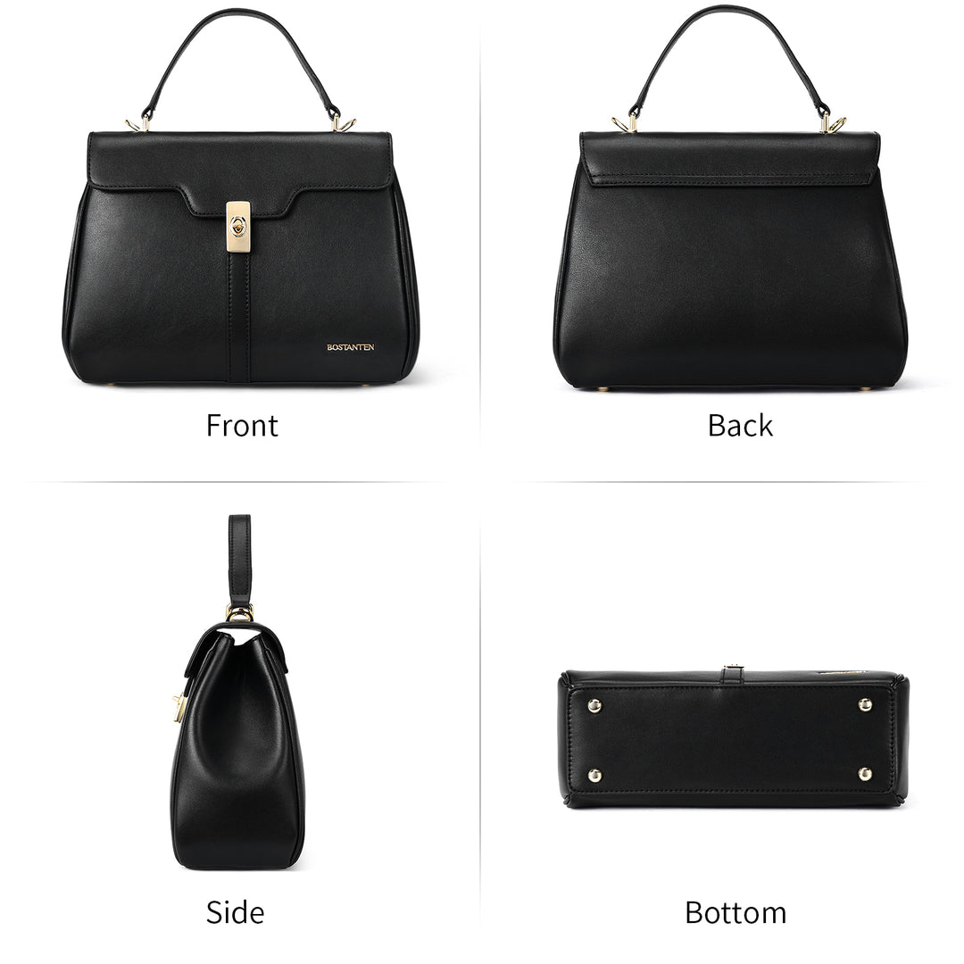 BOSTANTEN Women Leather Handbag Designer Top Handle Satchel Shoulder Bag Crossbody Purses - BOSTANTEN