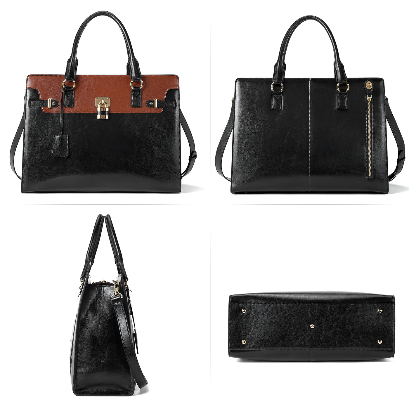 Machk Vintage Style Leather Briefcase — Bostanten – BOSTANTEN