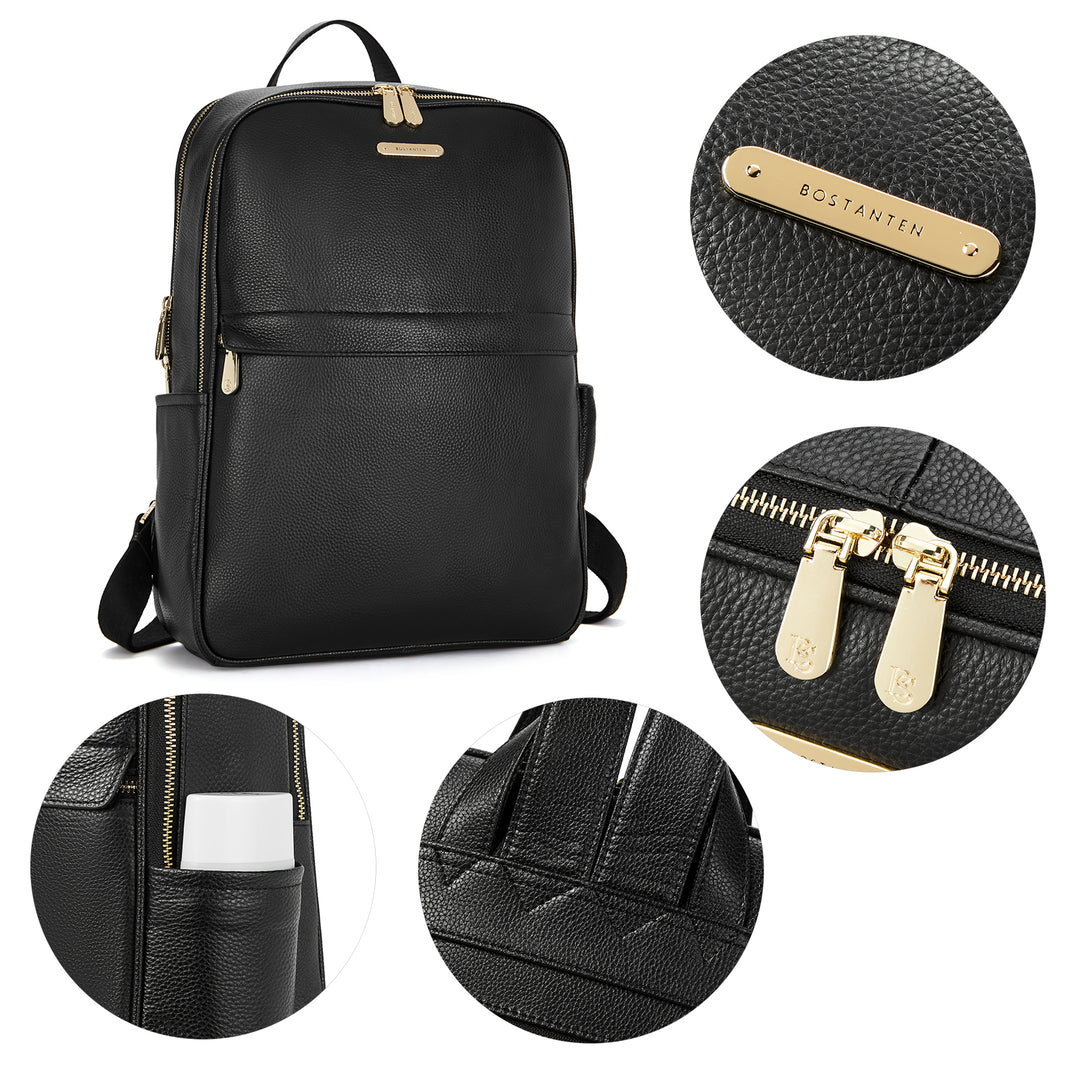 bostanten leather laptop backpack purse casual college casual bags daypack Real Leather 15.6 Inch Laptop Daypack Backpack for Women