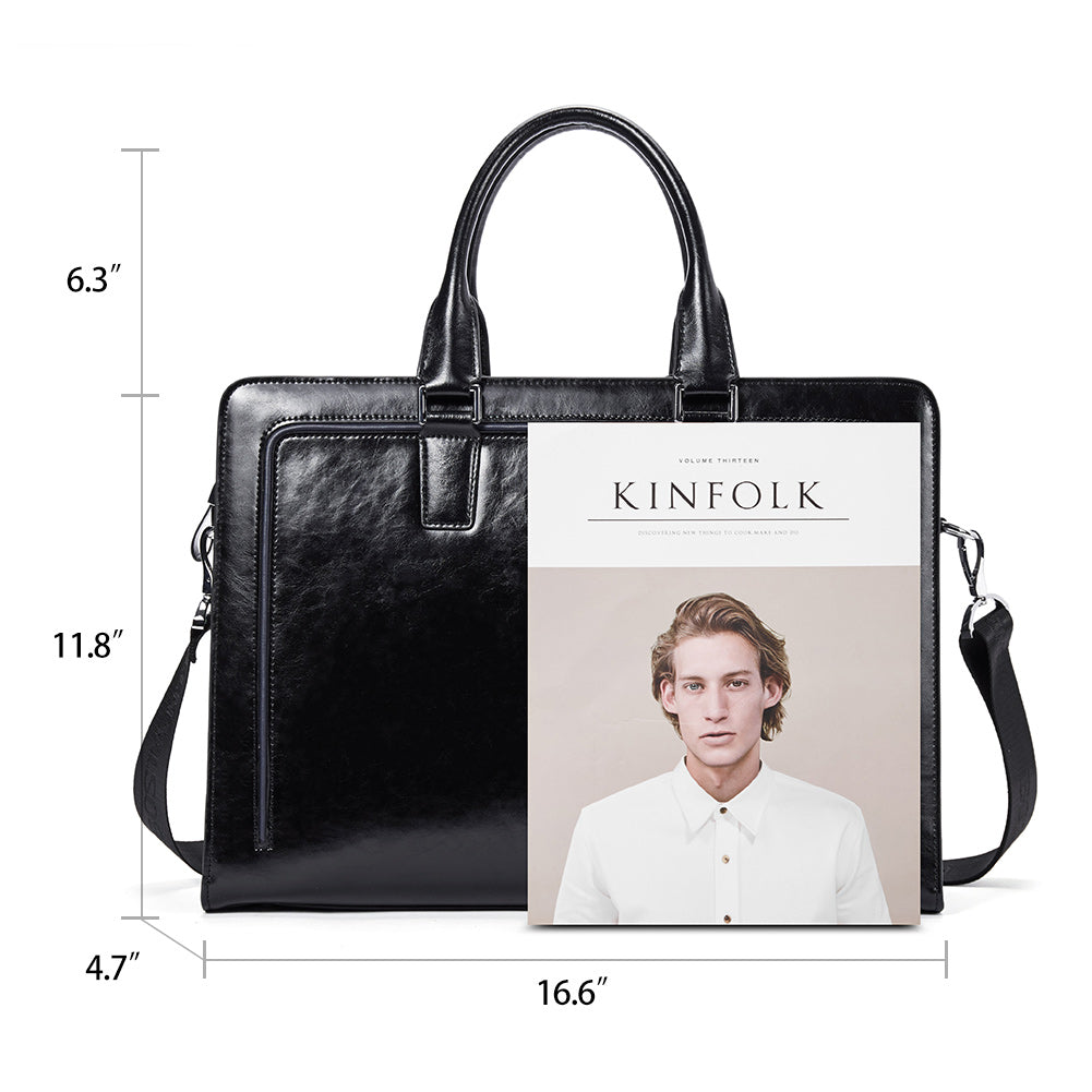 Carol  Designer Briefcase For Women — Italian Leather