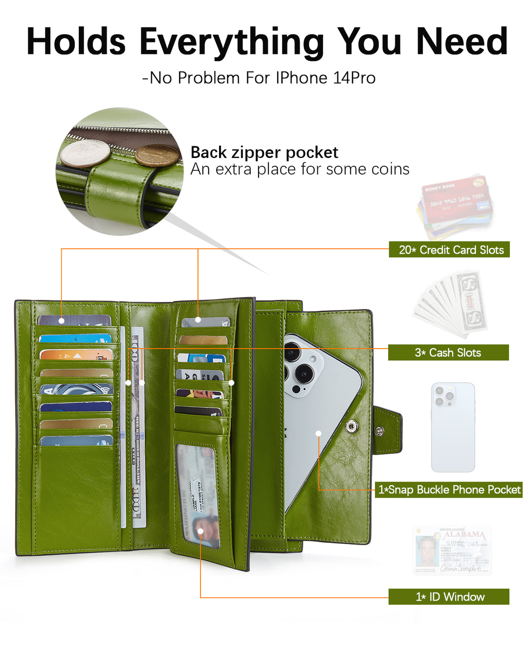 BOSTANTEN Womens Leather Wallets RFID Blocking Large Capacity Trifold BOSTANTEN Womens Leather Wallets RFID Blocking Large Capacity Trifold