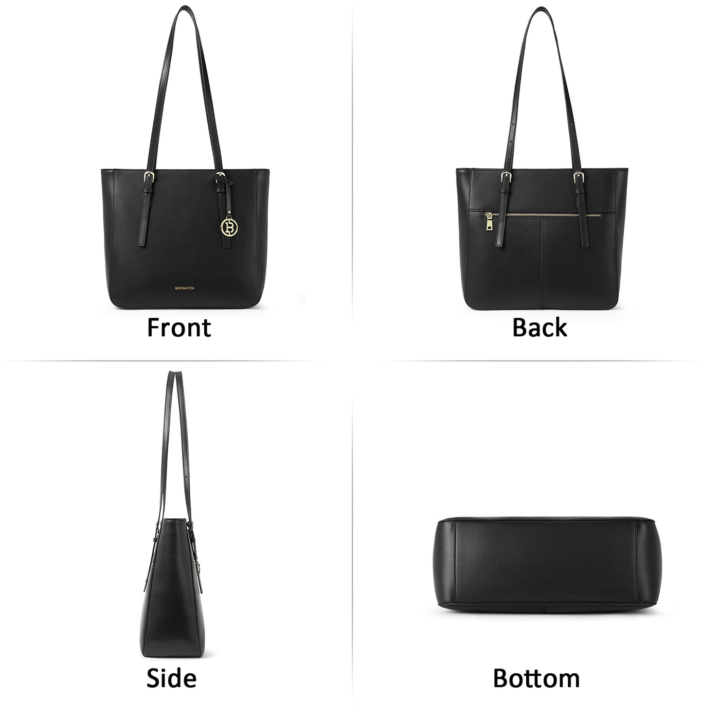 BOSTANTEN Women Handbags Genuine Leather Designer Tote Bags Work Shoulder Large Purses for Women - BOSTANTEN