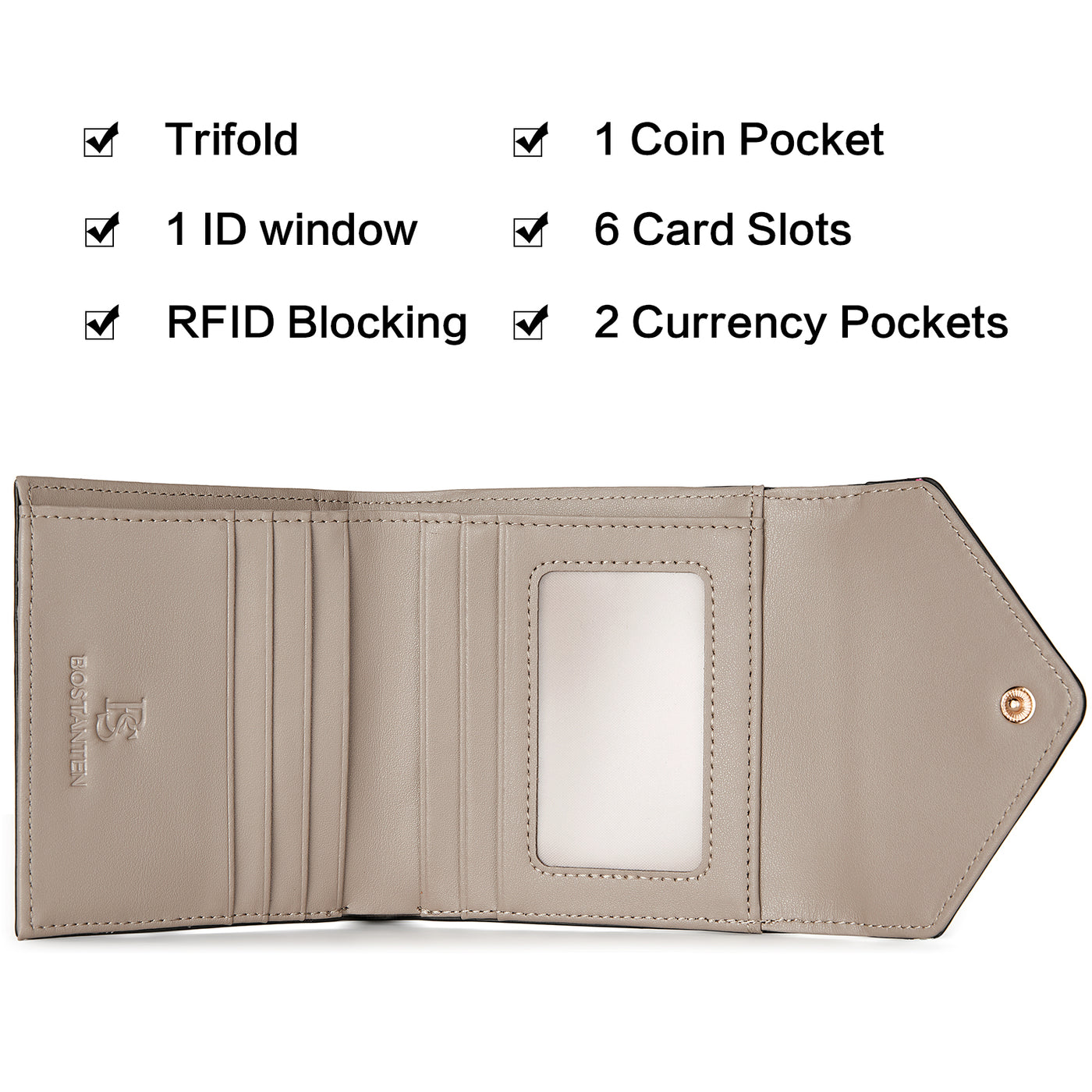 Rozenn Western Checkbook Wallet —— Elegant Patterns - BOSTANTEN