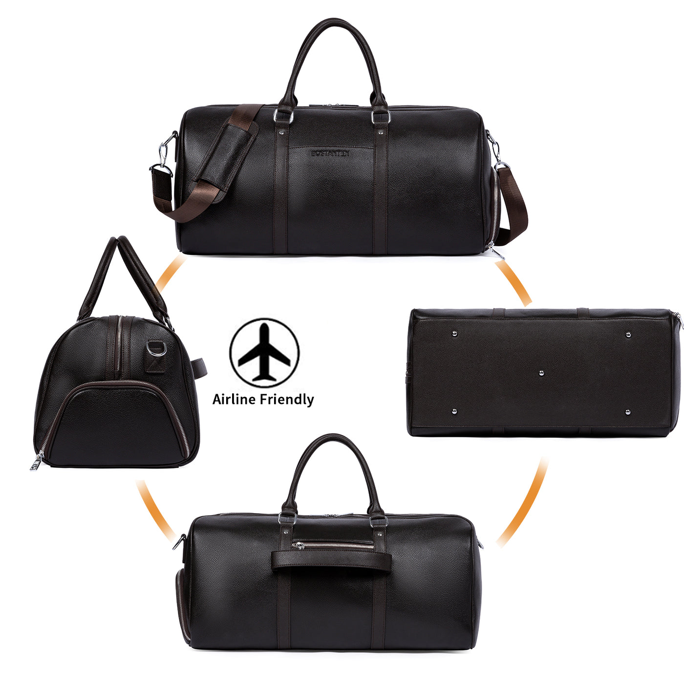 Leather Duffle Bag (Black Motif Small) – BLAKE7EMPIRE