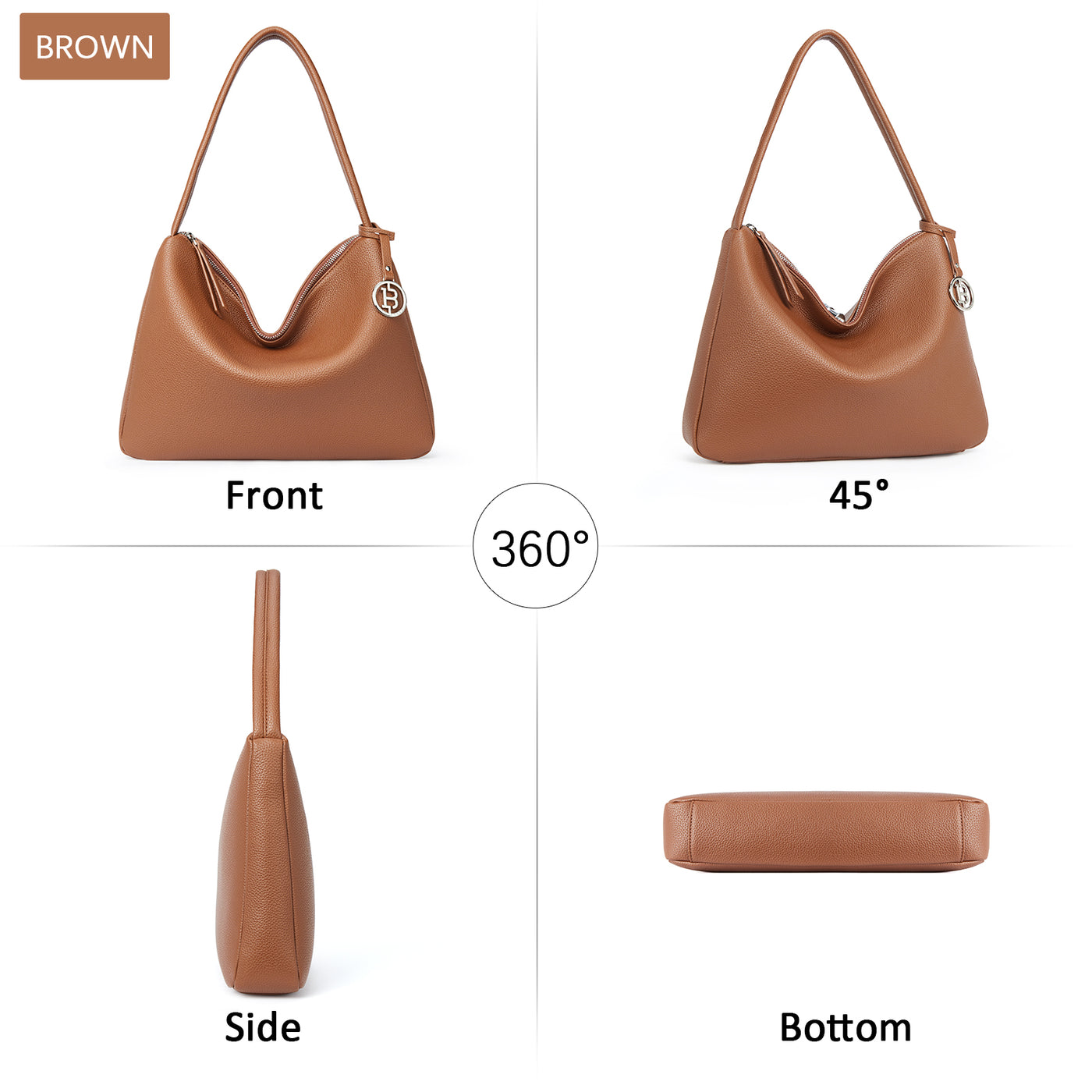 Vegan Leather Hobo Purses for Women Designer Shoulder Bags