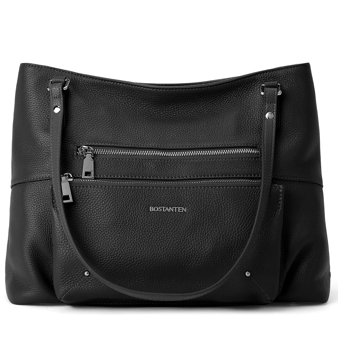 BOSTANTEN Women Handbag Leather Designer Satchel Pures Soft Hobo Bags Shoulder Top Handle Tote Work Bag - BOSTANTEN