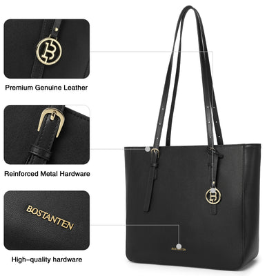BOSTANTEN Women Handbags Genuine Leather Designer Tote Bags Work Shoulder Large Purses for Women - BOSTANTEN