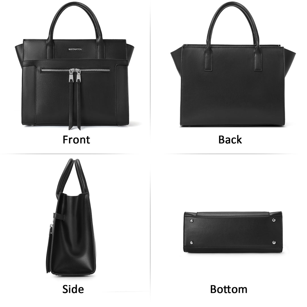 BOSTANTEN Women Handbag Genuine Leather Tote Bag Designer Top Handle Satchel Purse Fashion Ladies Work Bags - BOSTANTEN