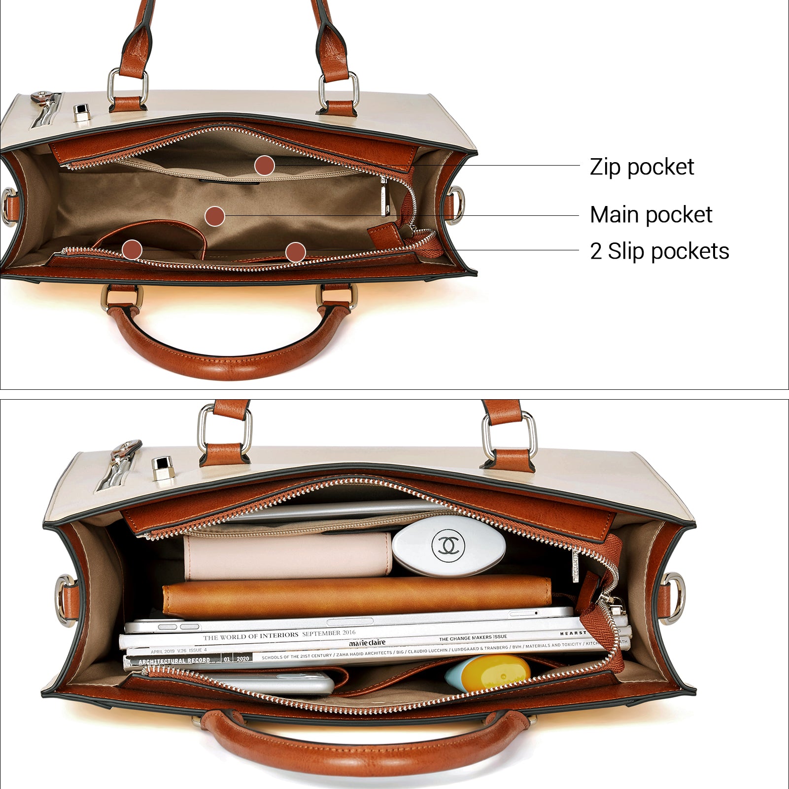 AllSaints Marie Claire purse bag brown leather | #1892291487