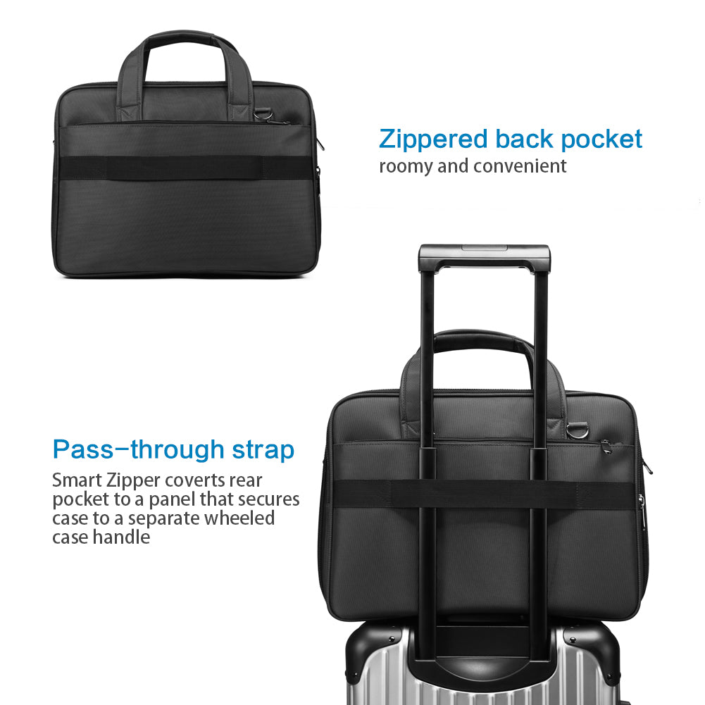 BOSTANTEN Laptop Bags 17 inch Briefcase for Men Water-resistant Lightweight Large Business Travel Case - BOSTANTEN