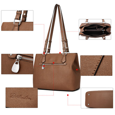 BOSTANTEN Women Handbag Genuine Leather Shoulder Bag Soft Designer Top Handle Purses