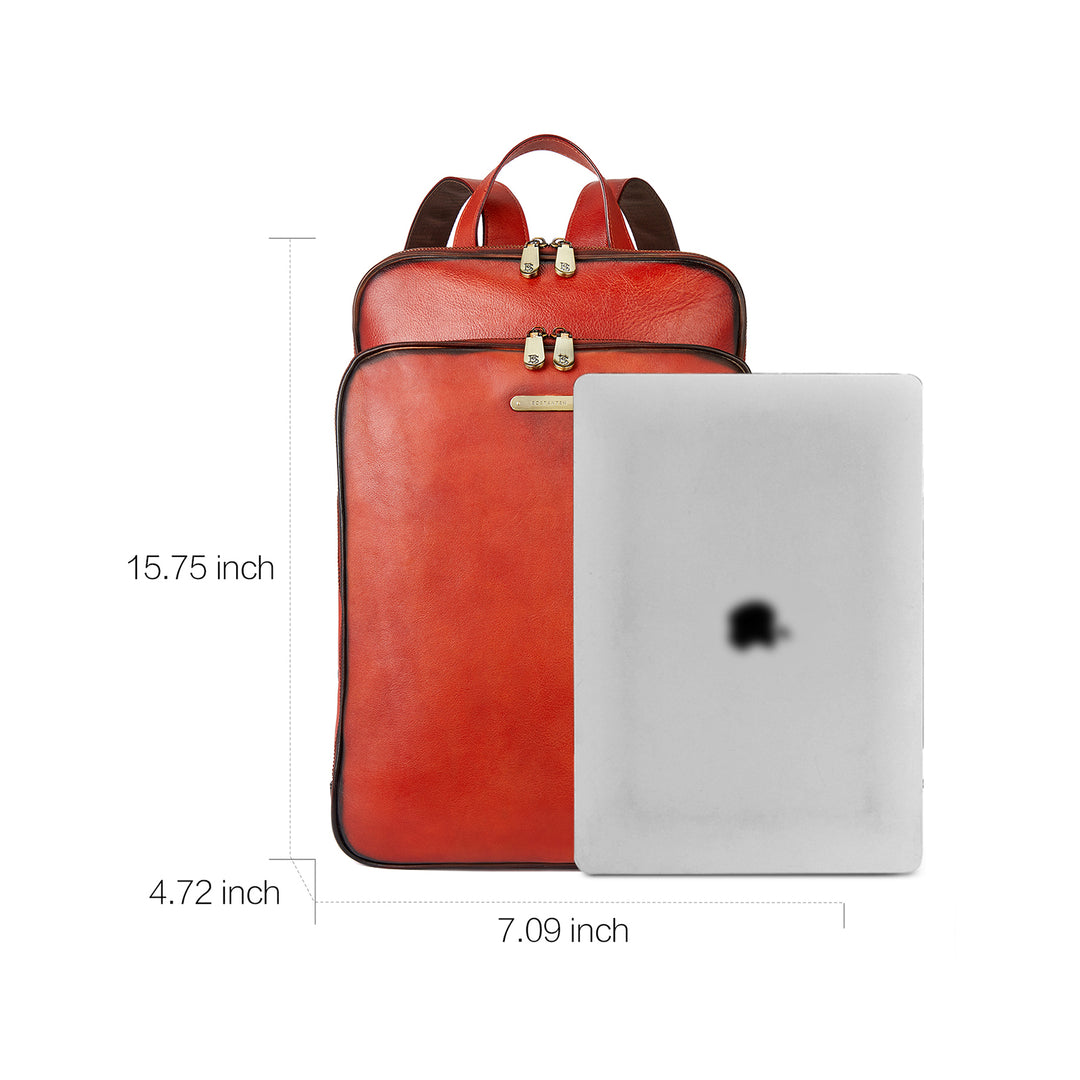 Frida Laptop BagsFor Women 15.6 Inch  — Red Backpack - BOSTANTEN