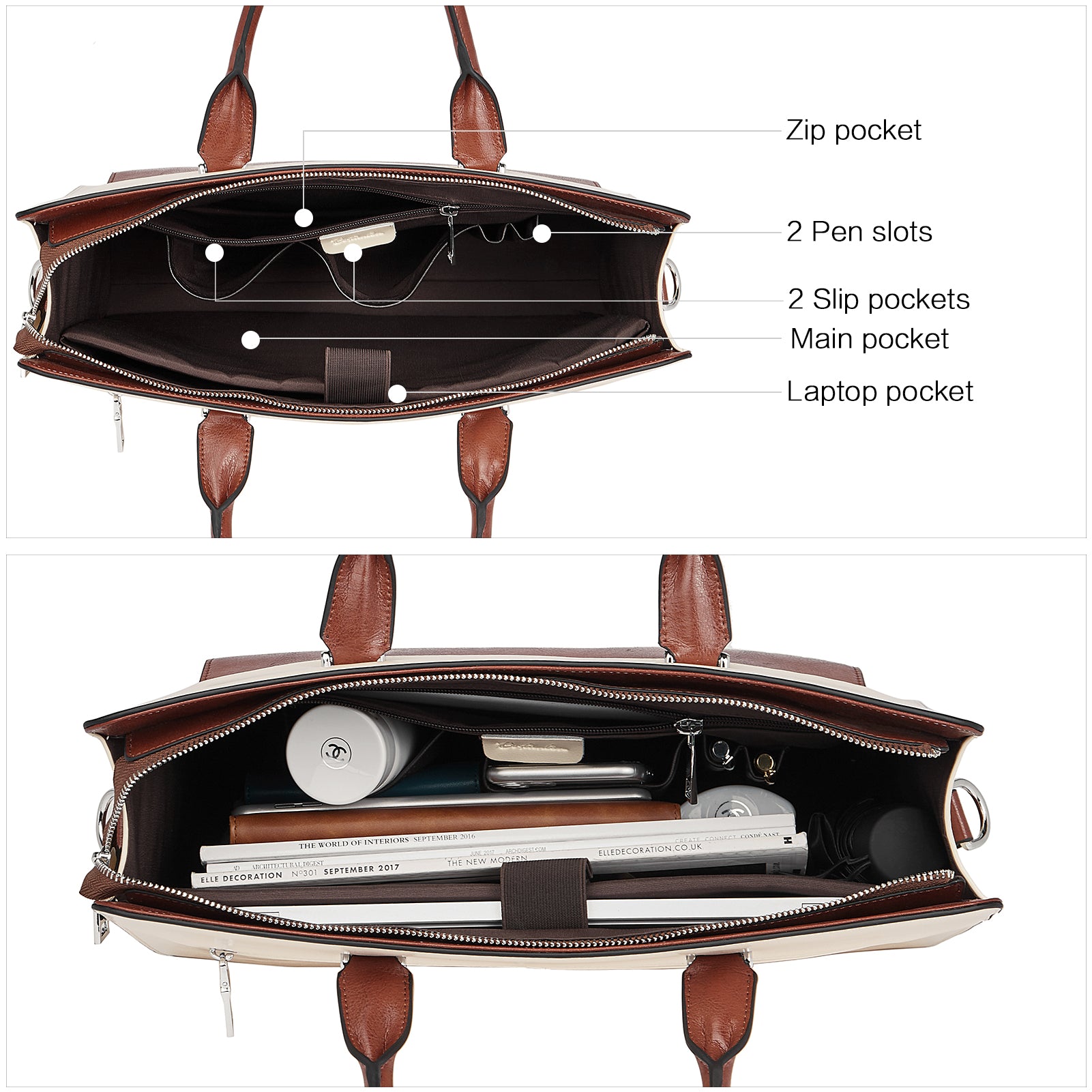 Mizuki Briefcase With Shoulder Strap — Bostanten – BOSTANTEN