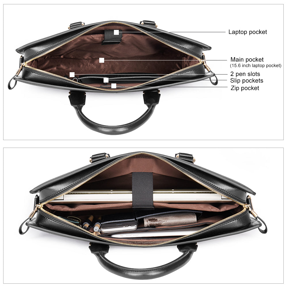 best mens executive laptop bag for business travel Stroud slim leather laptop bag large briefcase for business people