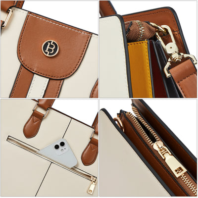 Stroud Vintage Leather Briefcase — Fashion Round - BOSTANTEN