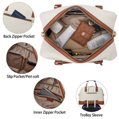 Zenobe Travel in Style: Women's Weekender Duffle Bag for the Fashion-Forward