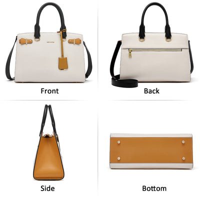 BOSTANTEN Women Leather Handbag Designer Satchel Purses Top Handle Shoulder Totes Crossbody Bag - BOSTANTEN