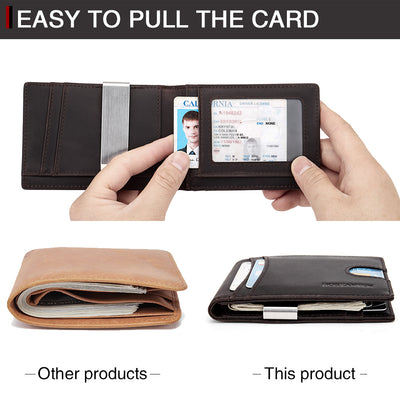 Rozenn RFID-blocking Leather Bifold Wallet for Men