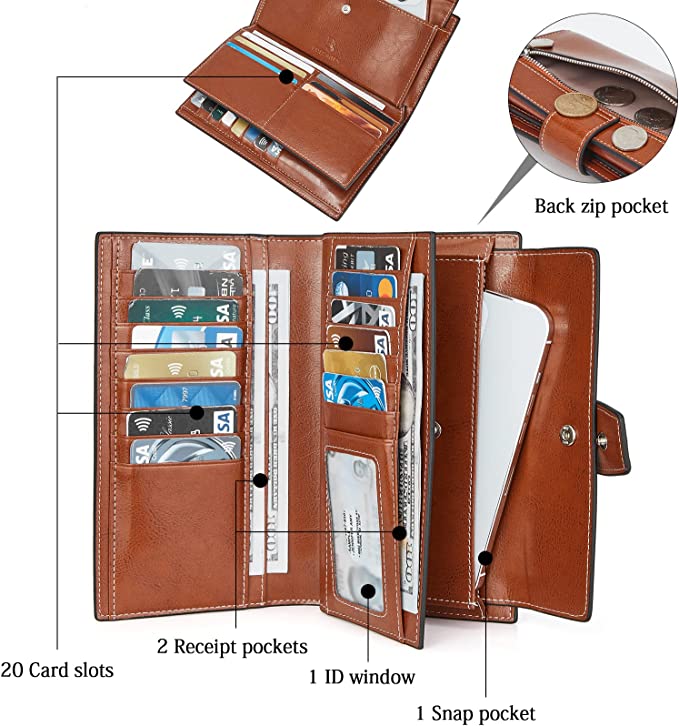Lomy RFID Genuine Leather Wallet — Checkbook