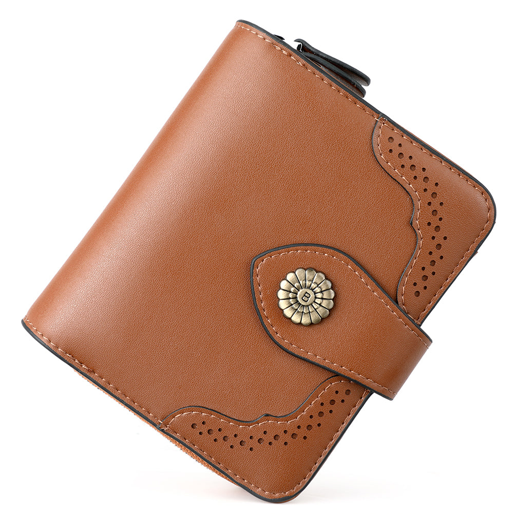 Rozenn  Full Grain Leather Money Clip Wallet —— Small Bifold - BOSTANTEN
