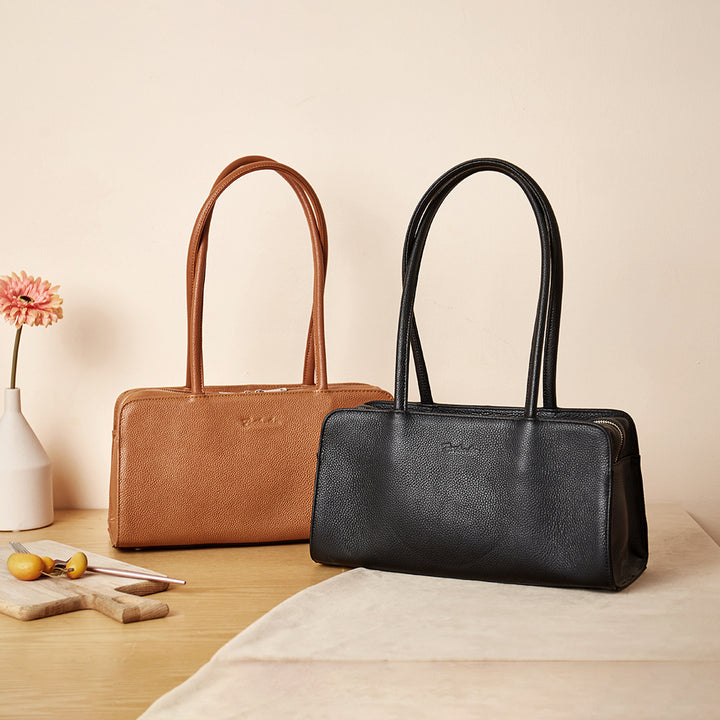 BOSTANTEN Women Designer Handbags Genuine Soft Leather Top Handle Purses and Handbags Satchel Shoulder Bag - BOSTANTEN