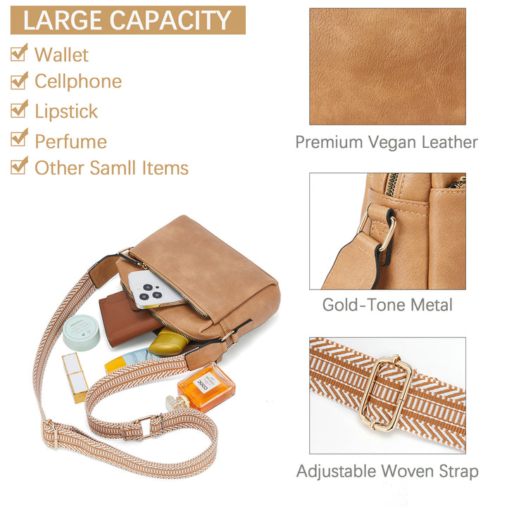 Nola Keep Your Essentials Organized with a Triple Zip Cell Phone Leather Handbag