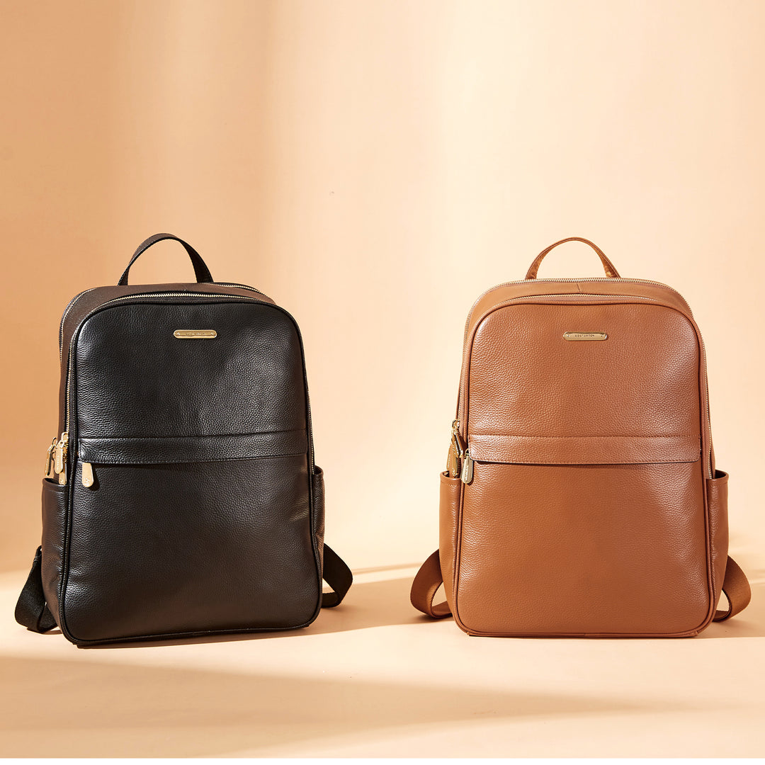 bostanten leather backpack school laptop Real Leather 15.6 Inch Laptop Daypack Backpack for Women