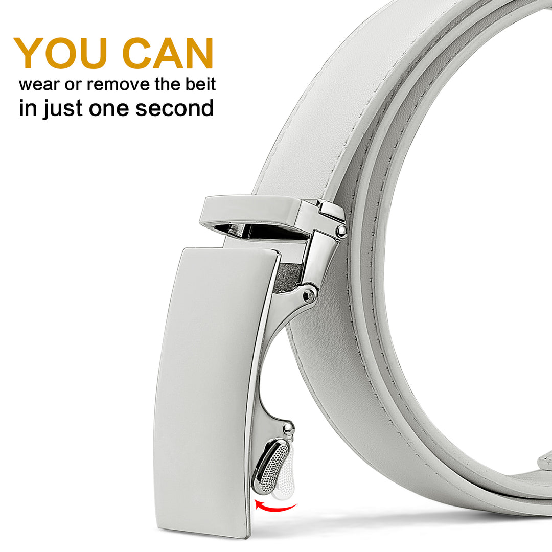 leather ratchet dress belt Men's Ratchet Dress Belt with Automatic Buckle and Real Leather Strap BESTA