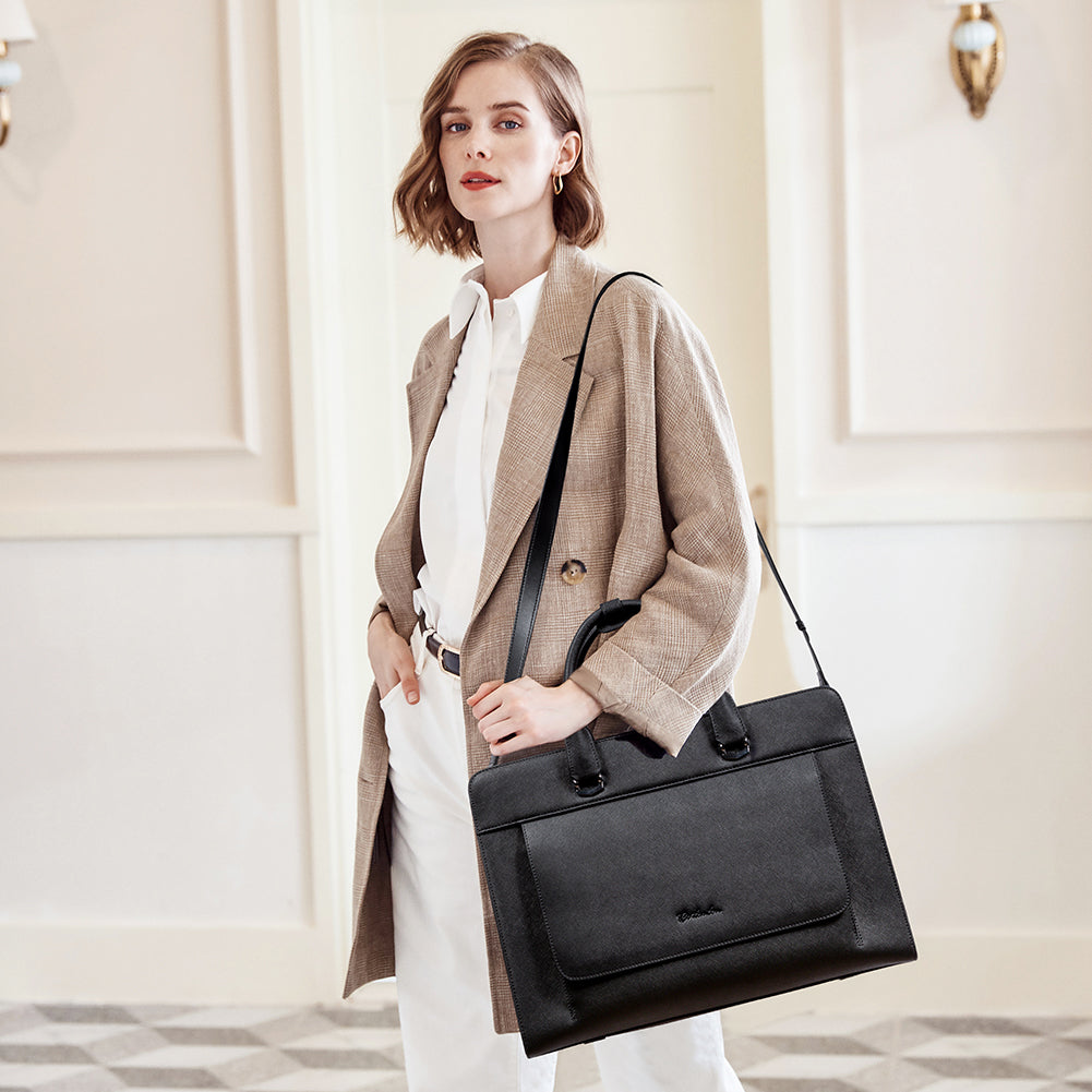 Mizuki Briefcase With Shoulder Strap — Bostanten – BOSTANTEN