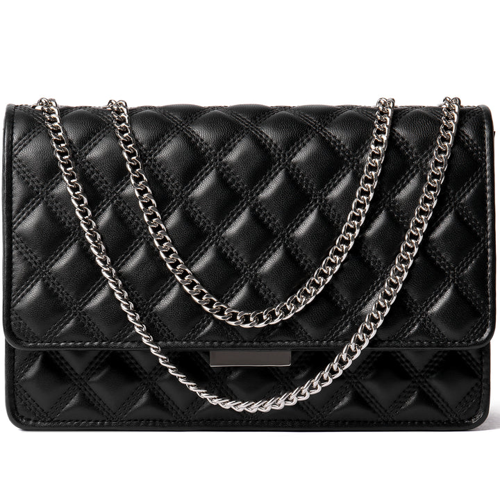 BOSTANTEN Women Handbags Designer Lambskin Leather Quilted Purses Crossbody Shoulder Bag with Chain Strap - BOSTANTEN