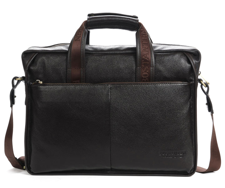 BOSTANTEN Leather Briefcase Handbag Messenger Business Bags for Men - BOSTANTEN
